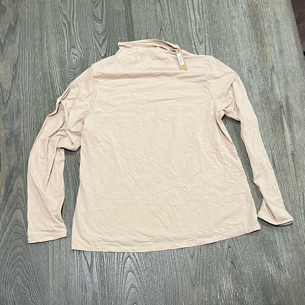 NWT Skims Fits Everybody Turtleneck Top Long Sleeve Pullover Stretch Mica 3X
